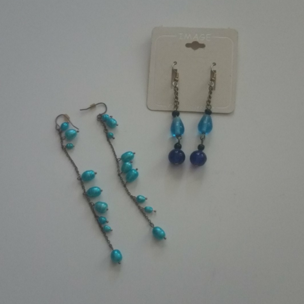 New bundle of blue boho earrings